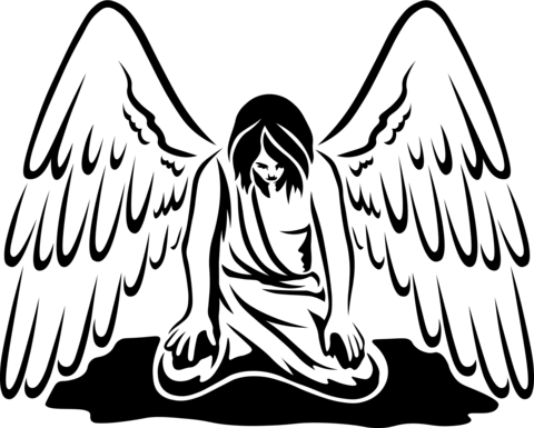 Fallen Angel Coloring Page